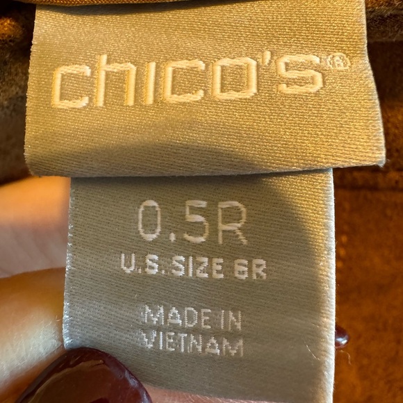 Chico’s Faux Leather Brown Pants Sz 0.5 (6R) - Picture 5 of 10